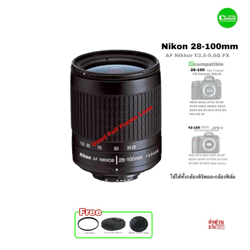 Nikon 28-100mm f/3.5-5.6G AF NIKKOR Full Frame Lens FX สุดคุ้มค่าเลนส์ฟูลเฟรม D750 D800 D810 D700 D8