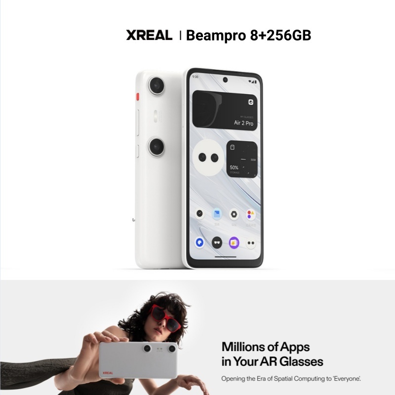 【รับประกัน1 ปี】  XREAL Beam pro 8+256GBเชื่อมต่อแว่นตา AR XREAL - Global version  มาพร้อมกล้อง และรอ