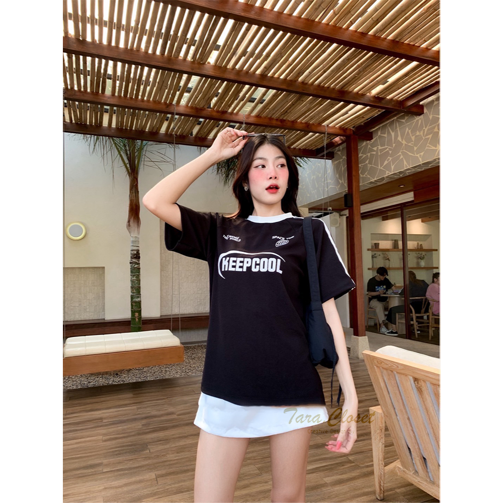 BA070 TARA Women's Football Shirts เสื้อยืด เสื้อฟุตบอลผู้หญิง สกรีนด้านหน้า คอกลม แขนสั้น  เนื้อผ้าระบายอากาศได้ดี
