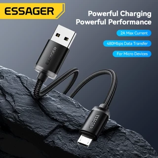 Essager USB-A ถึง Micro 2A สายเคเบิลข้อมูล ชิปอัจฉริยะเอาต์พุตเสถียร