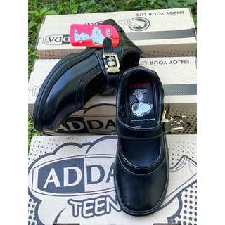 💦พร้อมส่ง💦 Adda ลิขสิทธิ์แท้ รุ่น 41S01 Snoopy รองเท้านักเรียนเด็กผู้หญิง ลายสนูปปี้ รองเท้านักเรียน หนังดำ