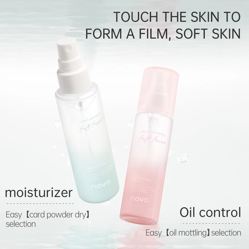 6283 (ใหม่/แท้) NOVO spray makeup สเปรย์น้ำแร่ ล็อคเมคอัพ ฉ่ำวาว ติดทน คุมมัน กันน้ำ 100ml ผิวแพ้ง่ายก็ใช้ได้