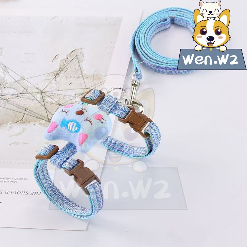 wen.W2 สายจูงสัตว์เลี้ยง แมว หมา ปรับได้ เชือกจูงแมว สายจูงแมว
