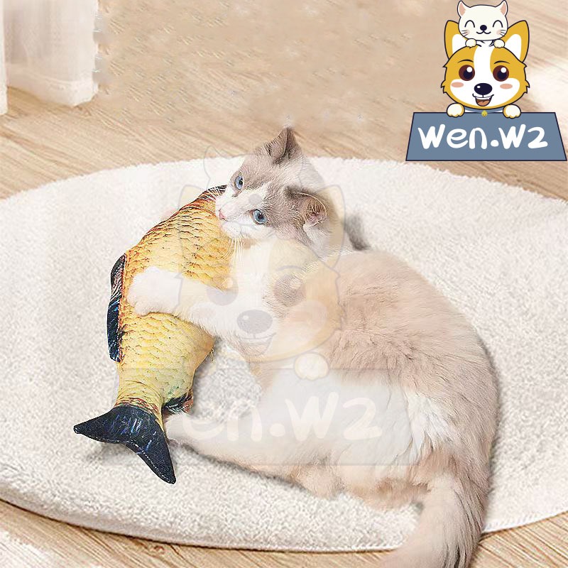 wen.W2 ตุ๊กตาแคทนิป ปลาแคทนิป ของเล่นแมว แคทนิป 20CM ดิ้นไม่ได้ YZKL