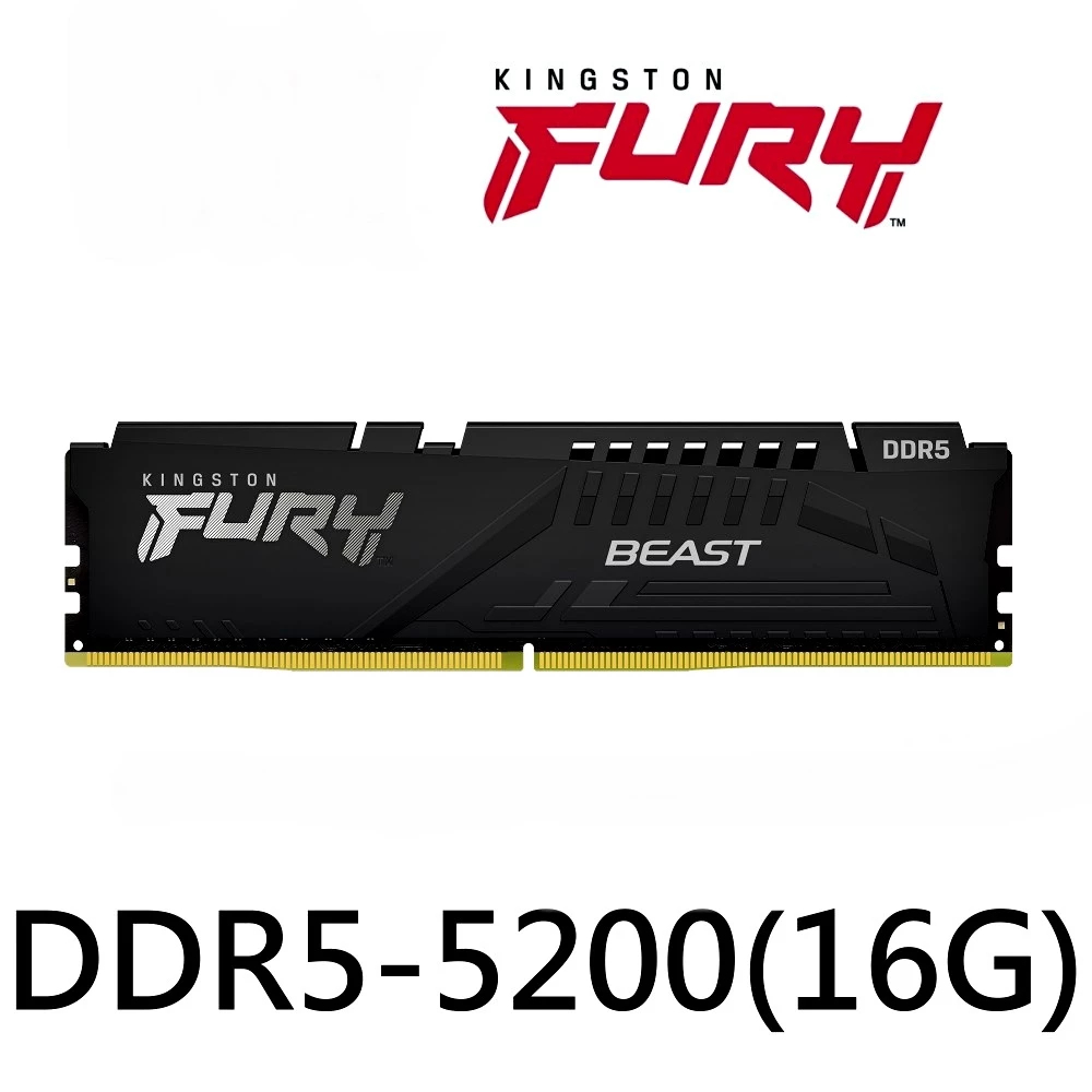16GB (16GBx1) DDR5 5200MHz RAM (แรมพีซี) KINGSTON FURY BEAST (KF552C40BB-16)