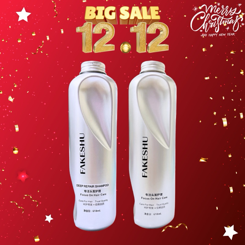 ครีมหมักผม Fakeshu Keratin ครีมหมักผม เคราติน เคลือบแก้ว เฟคชู แบบขวด 618 ml.