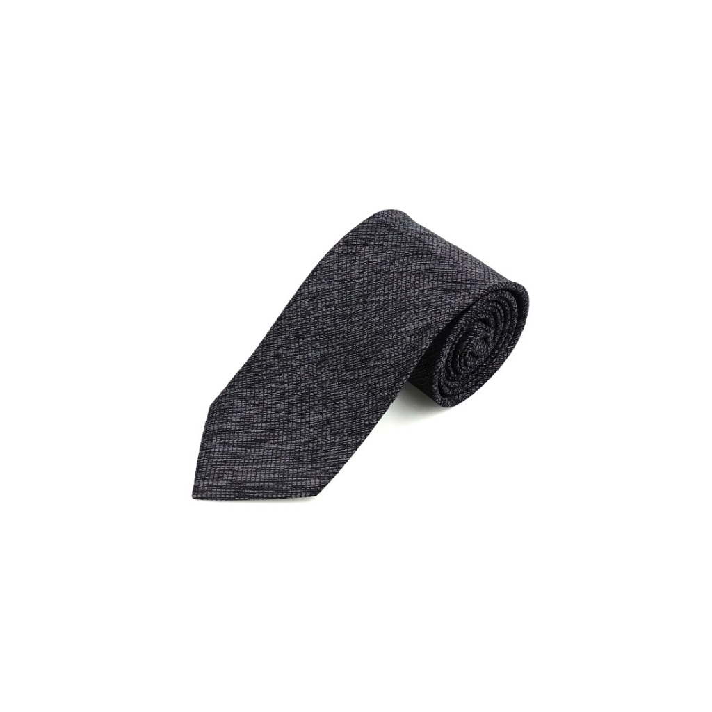 DAPPER ربطة عنق 7.5 سم Black Melange — صورة 2