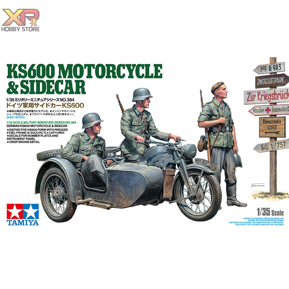 [Tamiya] 1/35 : German KS600 Motorcycle & Sidecar [TA 35384]