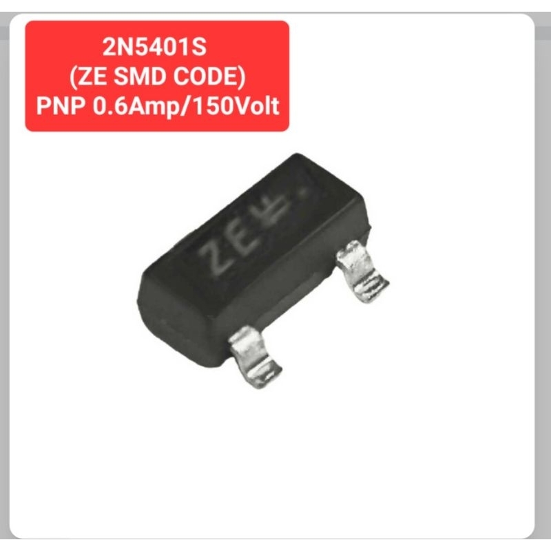 2N5401S ( ZE SMD CODE)( PNP 0.6Amp/150Volt )(ห่อละ 10ตัว)(ราคาห่อละ)
