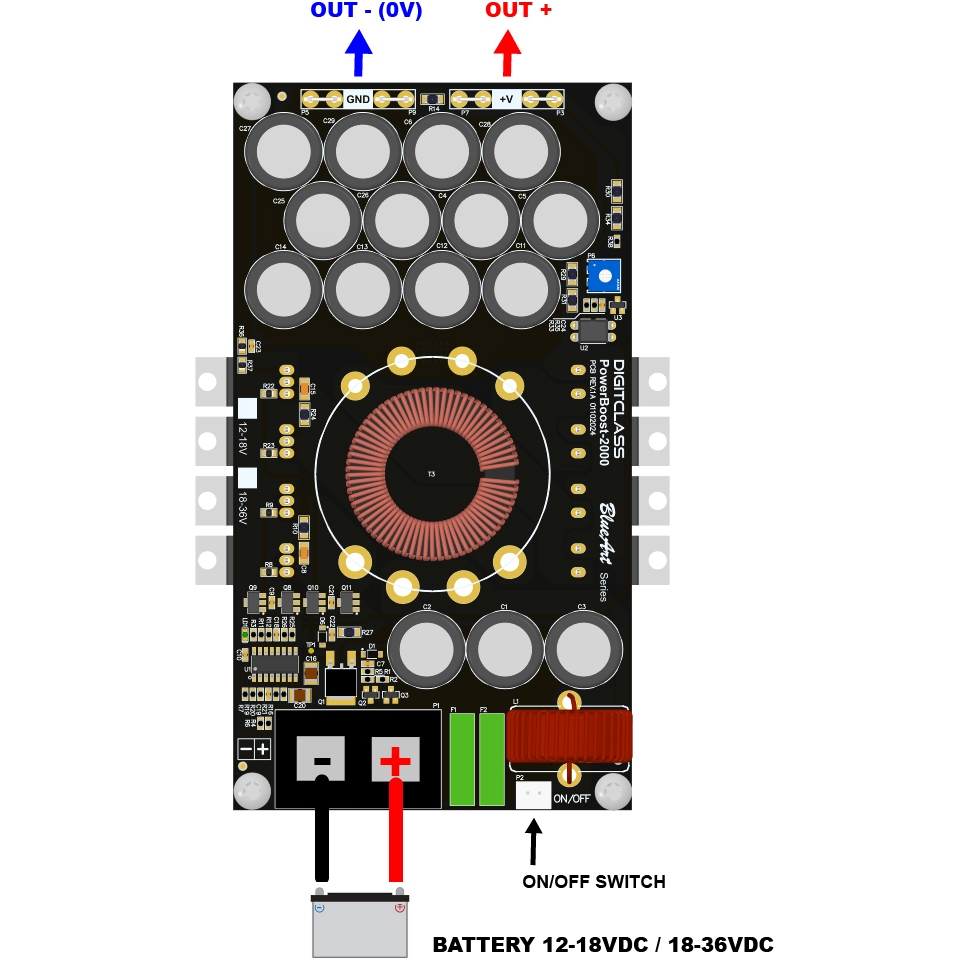 BlueArt PowerBoost-2000 (Isolated Boost converter)