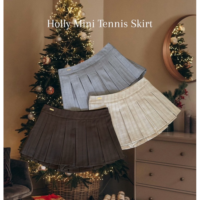 ( ลดเพิ่ม 100.- กรอกโค้ด "HYPDEC") HH713 Hola Mini Tennis Skirt