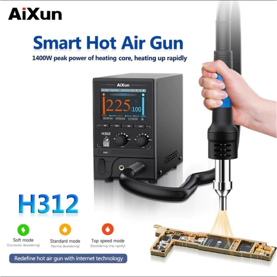เครื่องเป่าลมร้อน ยี่ห้อAixun  รุ่น H312 ความร้อนอัจฉริยะ1400W