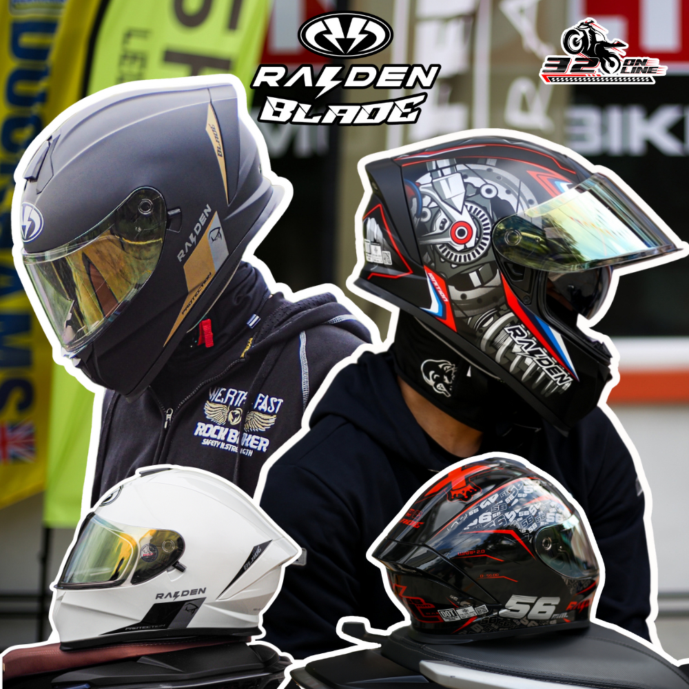 หมวกกันน็อค RAIDEN FULL FACE BLADE ส่งไว!! !!SK.Project