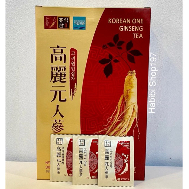 ชาโสมเกาหลี แบบชง Korean One Ginseng Tea 50/100 ซอง