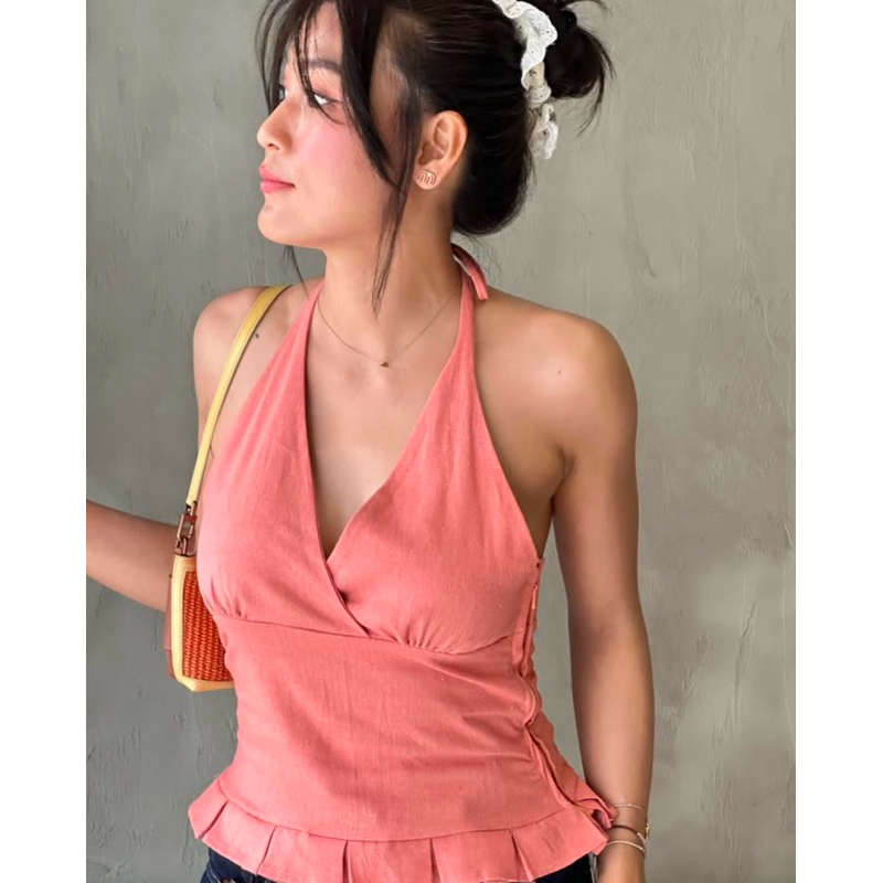 V  ontop🪡🧺 เสื้อผูกคอ