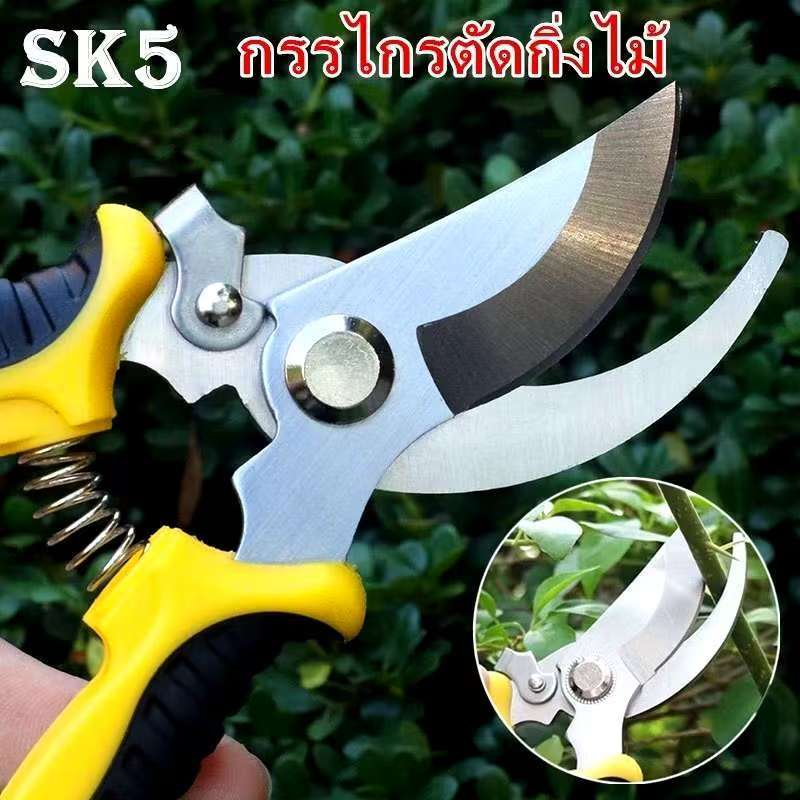 กรรไกรแต่งกิ่ง กรรไกรสแตนเลส กรรไกรสำหรับตัดแต่งกิ่งไม้ ดอกไม้ เครื่องมือจัดทำสวน