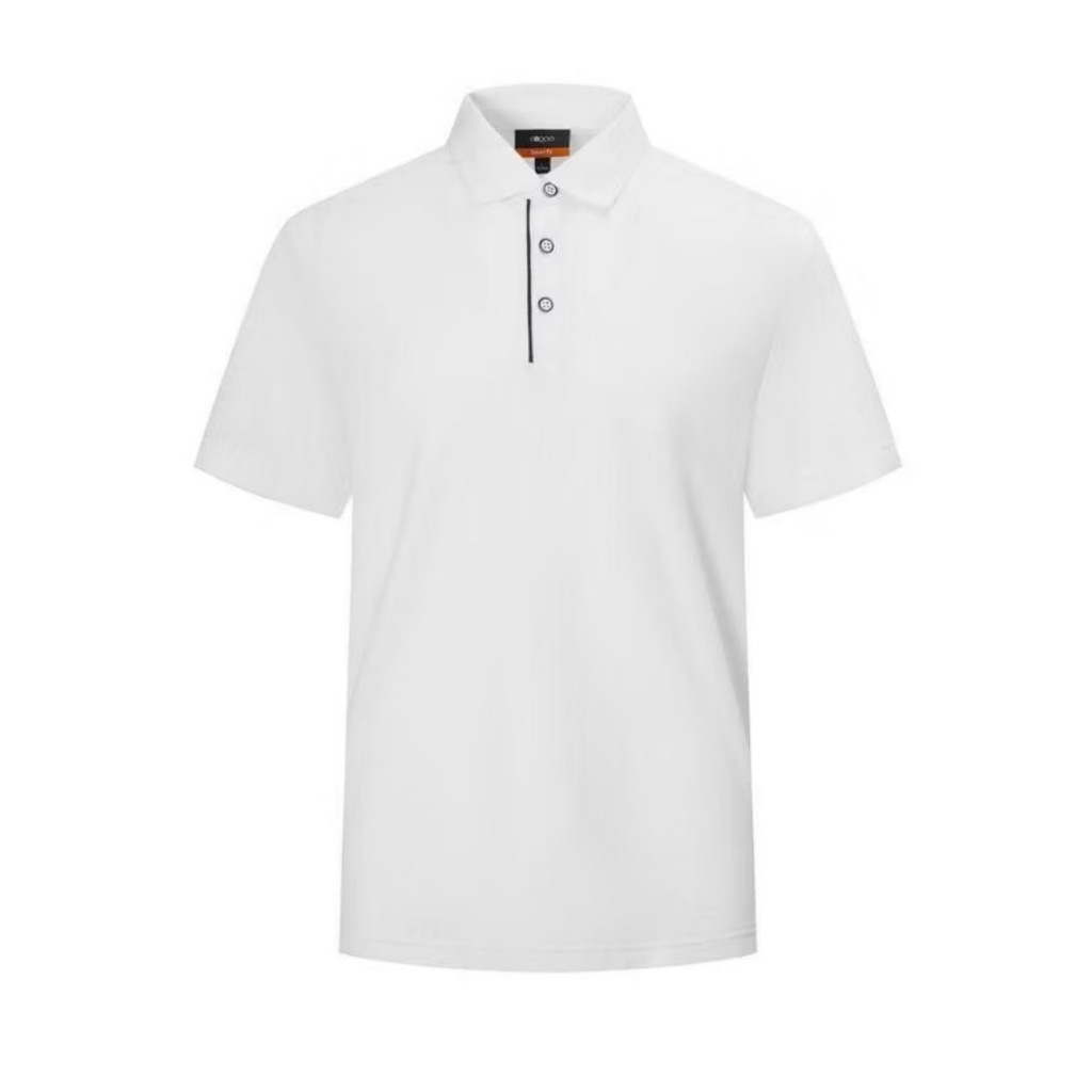 G2000 เสื้อโปโลสำหรับผู้ชาย ทรงสมาร์ทฟิต (SMART FIT) รุ่น 3614193200 สีขาว กระดุมดำ-ขาว