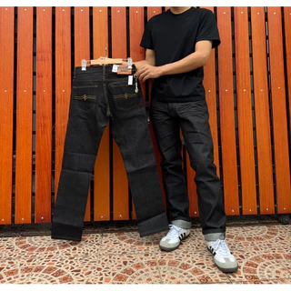 กางเกงยีนส์ขากระบอกHirock14Oz เน้นปั้นเฟดแถมป้าย+ตะขอ