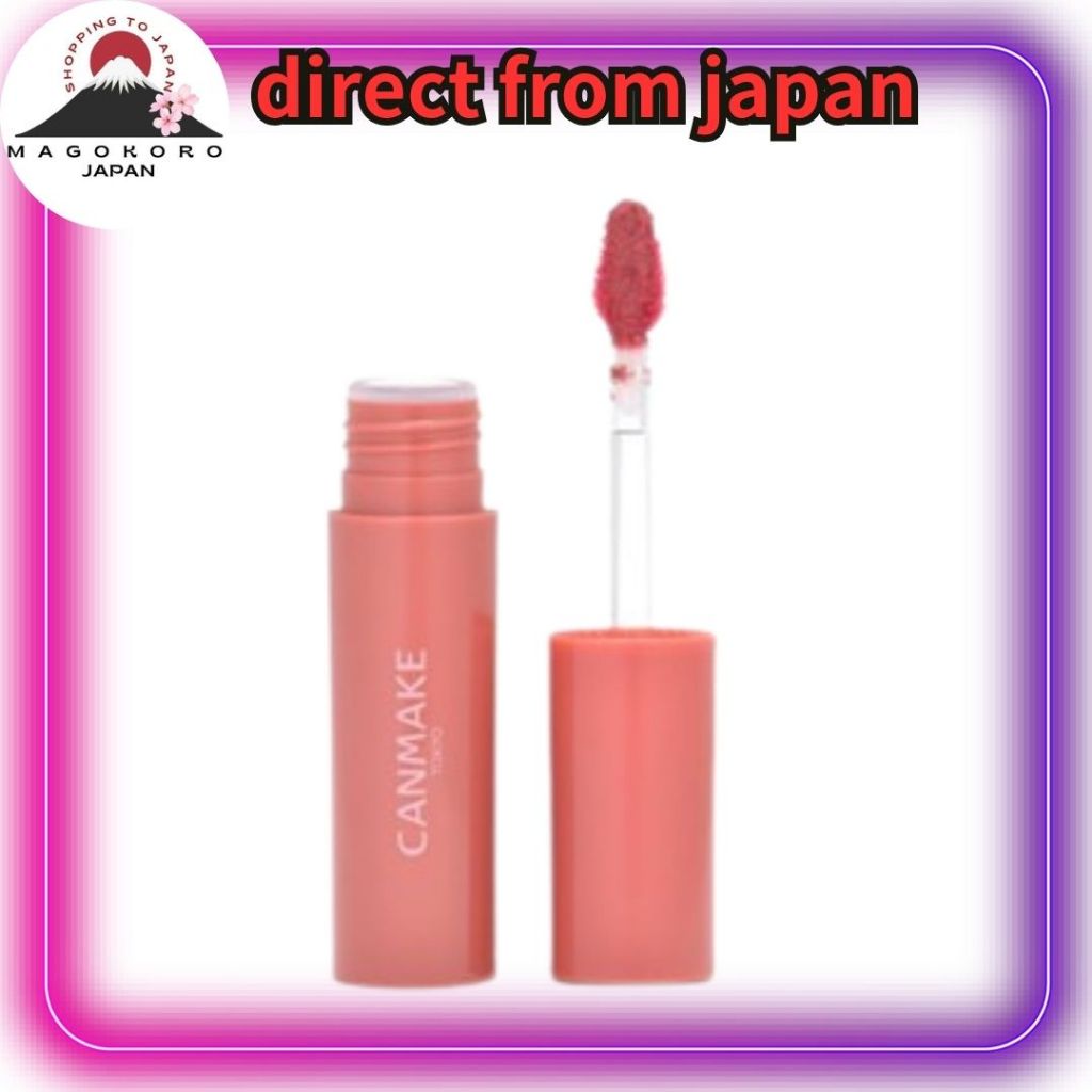 ญี่ปุ่น Canmake Glass Tint Syrup 01 Tender Coral 31g Lip Tint Gloss Coral