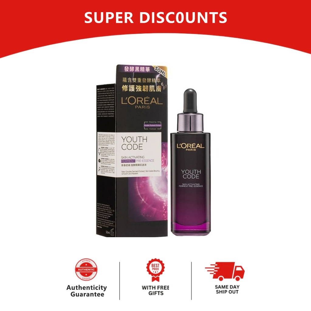ของแท้💯% L'OREAL PARIS YOUTH CODE SKIN ACTIVATING FERMENT PRE-ESSENCE 50 ml