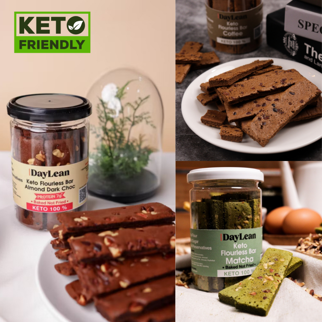 Daylean Keto flourless bar almond dark choc/Coffee คีโต