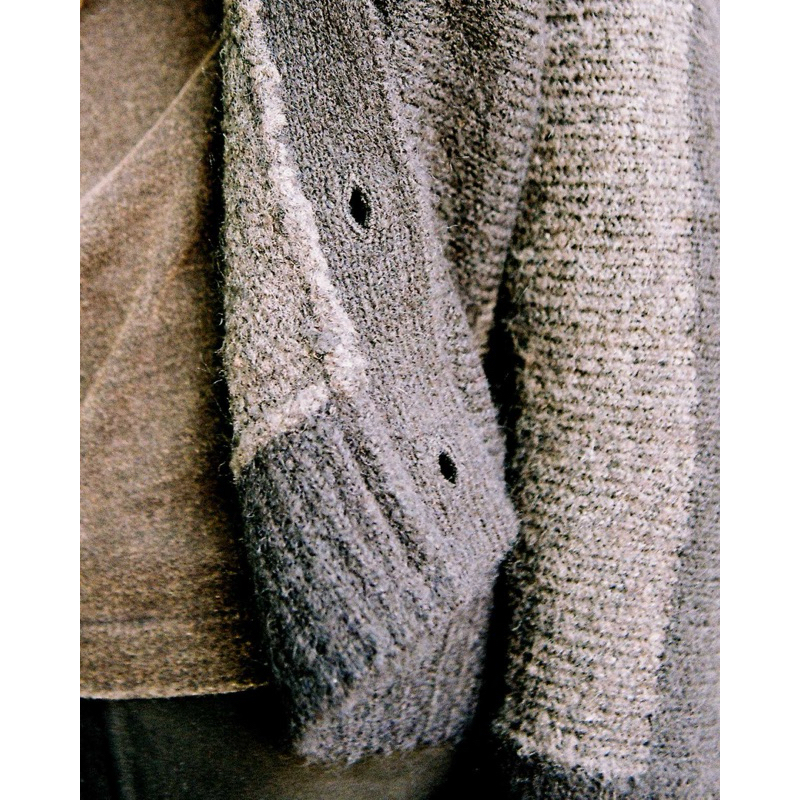 NOIR STRIPE MOHAIR CARDIGAN - รูปที่ 3