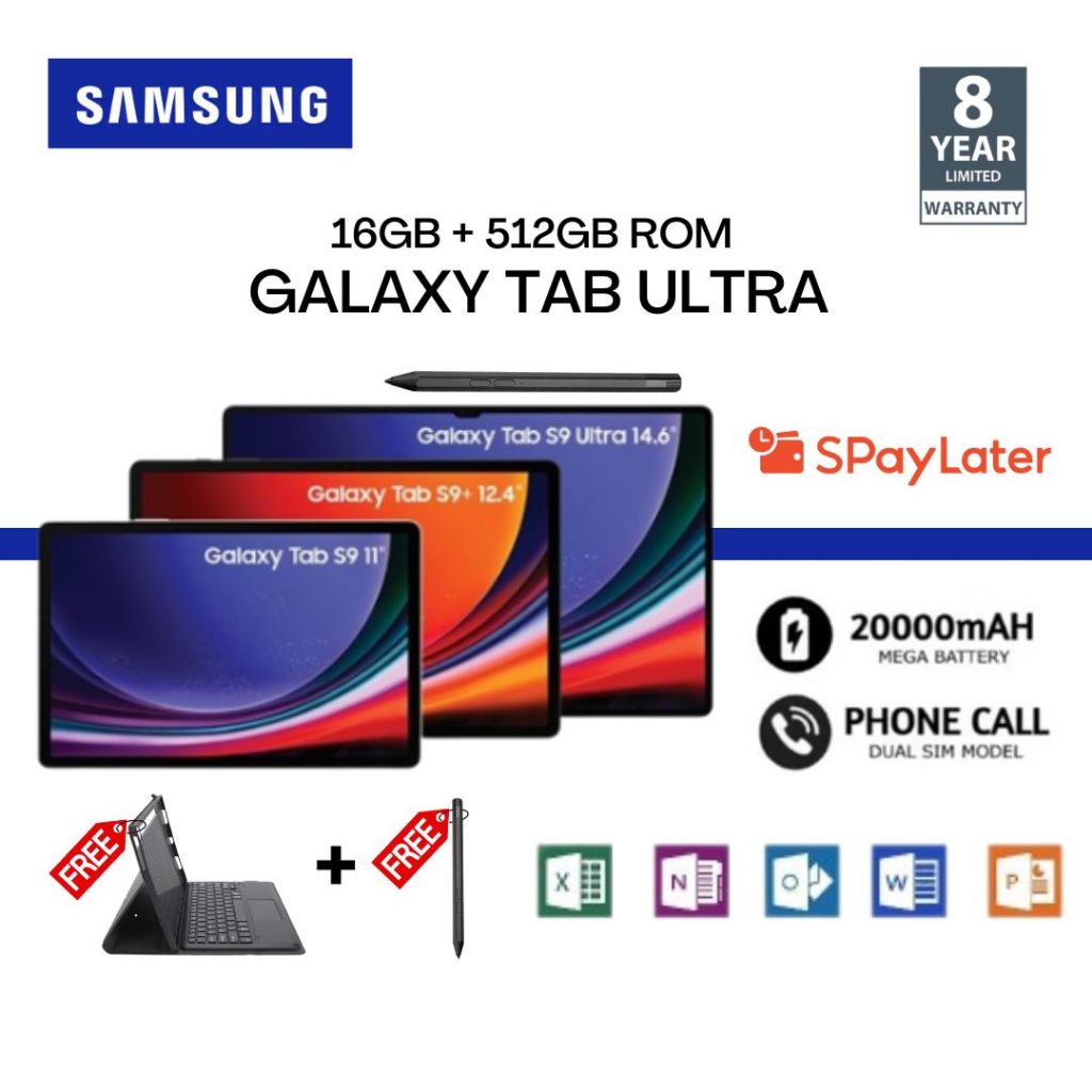 จัดส่งฟรี Samsung Galaxy Ultra [512ROM+16RAM] แท็บเล็ต Android 12.0 4G/5G+ WIFI สองซิมการ์ด