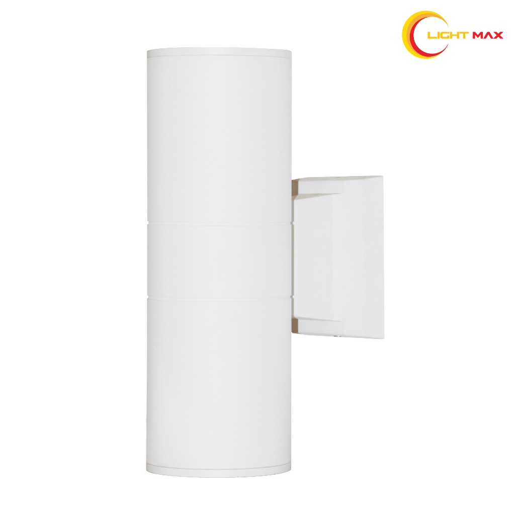 Lightmax โคมไฟกิ่งนอก โคมไฟติดผนังภายนอก 1026/029 ทรงกระบอก ส่องไฟ 2 ทาง สีขาว ขนาด 9 x 30 ซม.