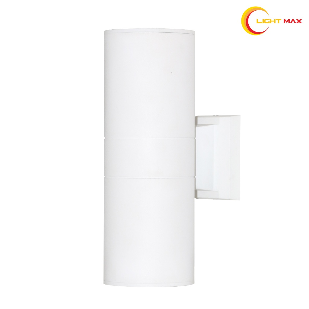 Lightmax โคมไฟกิ่งนอก โคมไฟติดผนังภายนอก 1026/030 ทรงกระบอก ไฟส่อง 2 ทาง สีขาว ขนาด 11 x 30 ซม.