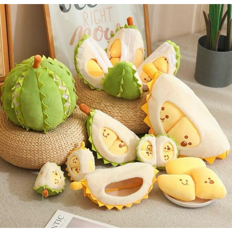 พร้อมส่งจากไทย ตุ๊กตาทุเรียนแกะได้ ผ้านุ่มและน่ารักมากๆ