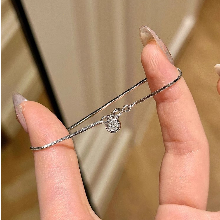 COD-ในไทย💖สร้อยข้อมือ จี้Bubble เรียบง่าย เข้ากับทุกการแต่งกาย ละเอียดอ่อน สไตล์โมเดิร์น สำหรับผู้หญิง ชุบเงินkri