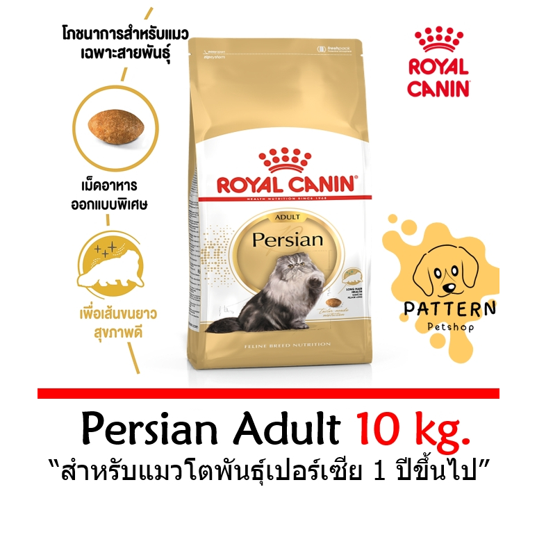Royal Canin Persian 30 สูตรสำหรับแมวเปอร์เซียอายุ 1 ปีขึ้นไป ช่วยบำรุงผิวหนังและขน (ขนาด 10 kg.) หมดอายุ 19-12-2025