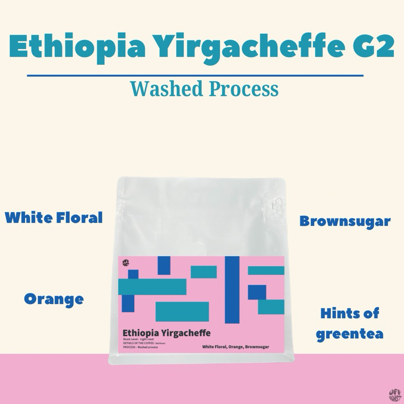 Offroast กาเเฟคั่วอ่อนเอธิโอเปีย Ethiopia Yirgacheffe G2 washed
