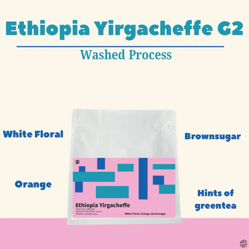 Offroast กาเเฟคั่วอ่อนเอธิโอเปีย Ethiopia Yirgacheffe G2 washed