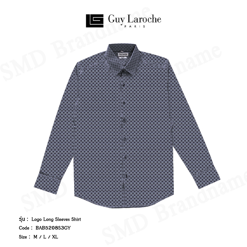 Guy Laroche เสื้อเชิ้ตแขนยาว รุ่น Logo Long Sleeves Shirt Code: BAB5208S3GY