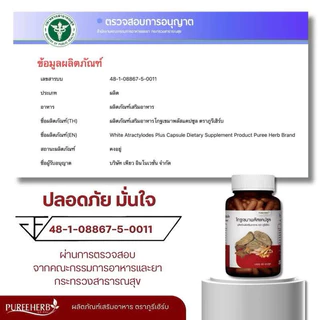โกฐเขมาแคปซูล ตราภูรีเฮิร์บ 60 แคปซูล - ปวดเมื่อย เส้นตึง ปวดหลัง ข้อเข่าเสื่อม (ส่งจาก กรุงเทพฯ)