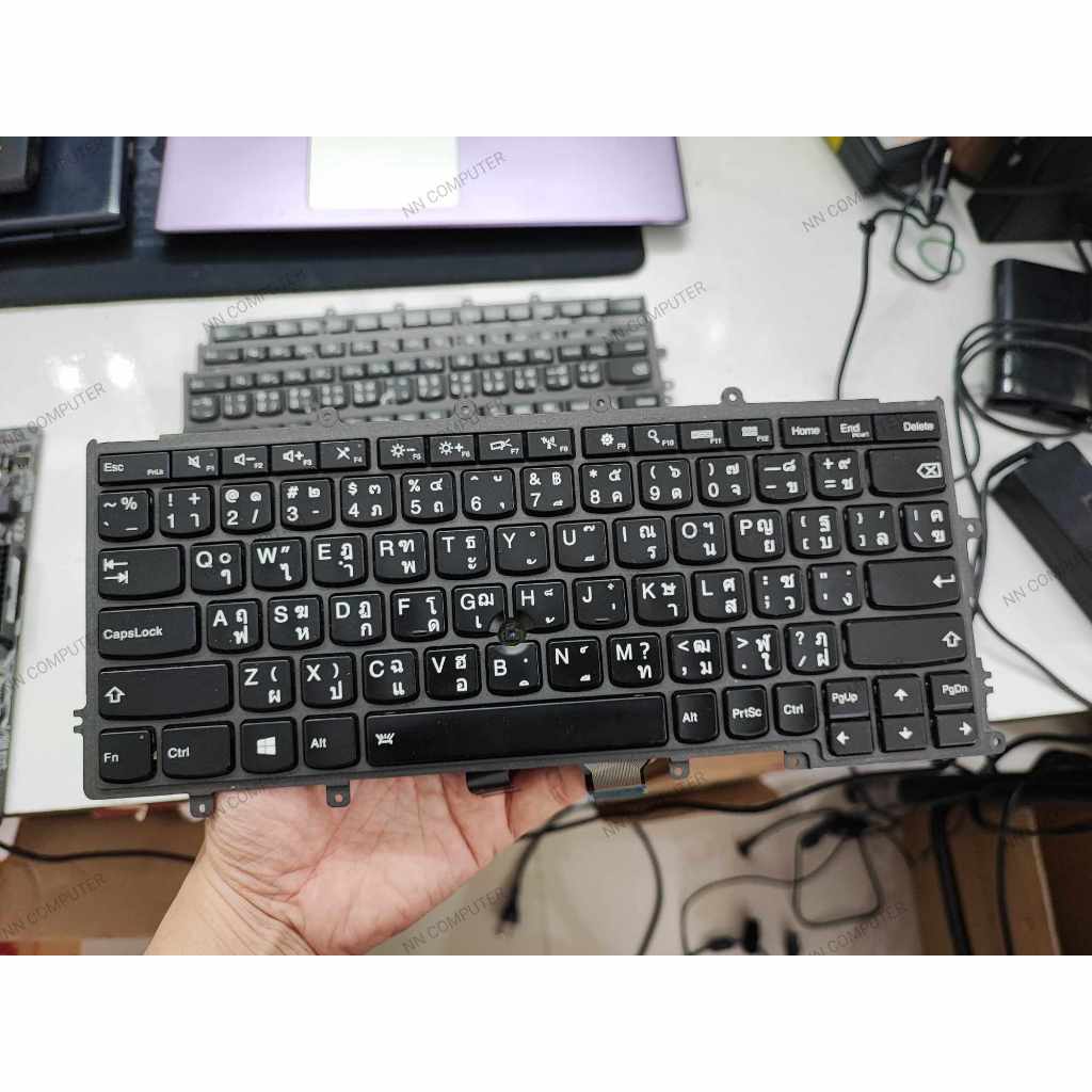 คีบอร์ด  Lenovo Thinkpad x240 x250 X260 X270 มือสอง ของแท้ มีไฟ พร้อมส่งจากไทย