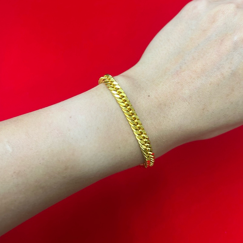 สร้อยข้อมือ เลสก้างปลา น้ำหนัก 1 บาท เลือกความยาวได้