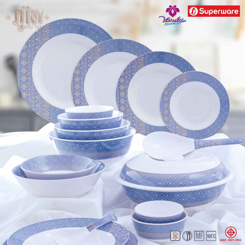 Srithai Melamine เมลามีน ลาย PHU TAI ตรา VANDA by SUPERWARE