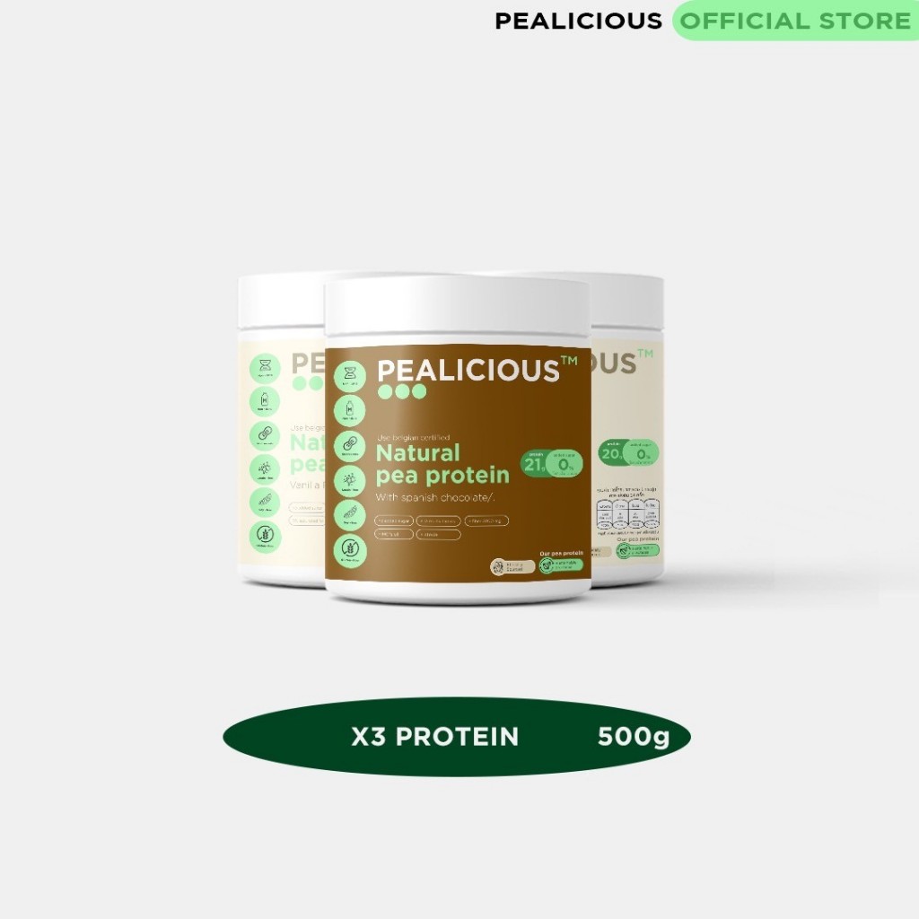Pealicious Pea Protein 3-Tub Bundle | 20–27g Plant Protein per Serving | 42 Servings
