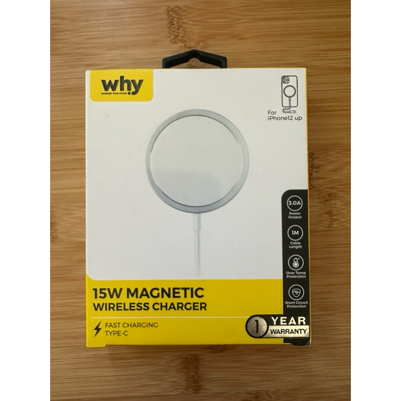 Why ที่ชาร์จเร็วไร้สาย 15W Magnetic Type-C Why Sticky (WL-3031)