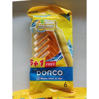 มีดโกนหนวด ดอร์โก มีดด้ามเหลือง ระบบ 2 ใบมีด ( แพค 6 ชิ้น/ซอ…