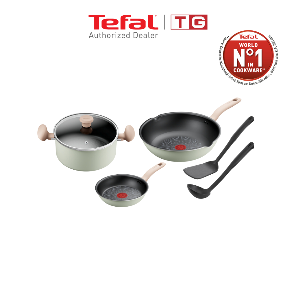 TEFAL ชุดเครื่องครัว So Matcha รุ่น G179S695 6 ชิ้น สีเขียวอ่อน