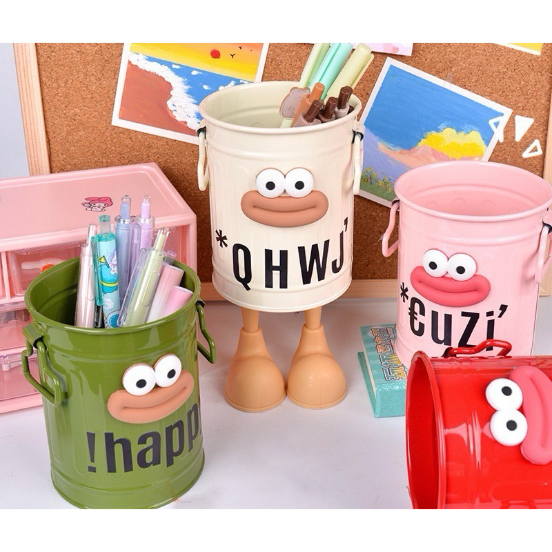 ที่ใส่ปากกา DIY ที่ใส่แปรงแต่งหน้า,แก้วฟันสร้างสรรค์การ์ตูนผู้ถือปากกา,วินเทจสก์ท็อปเครื่องเขียน