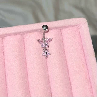 (ขายดี)จิวสะดือสแตนเลสแท้ พร้อมส่งจากไทย💗ถ่ายจากสินค้าจริง