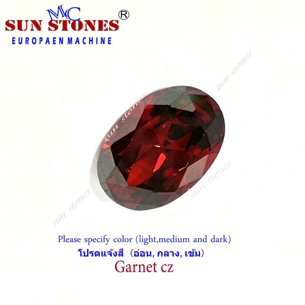 CZ Cubic Zirconia ไซส์ 7X9 ถึง12x14 พลอย & เพชรรัสเซียสี COLOR รูปไข่ OVAL AA+ - รูปที่ 4