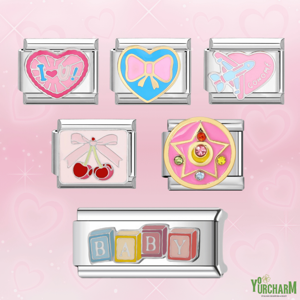 yourcharm italian charm bracelet อิตาเลี่ยนชาร์มราคาต่อ 1 ชิ้น สร้อยข้อมือเลือกลายเอง