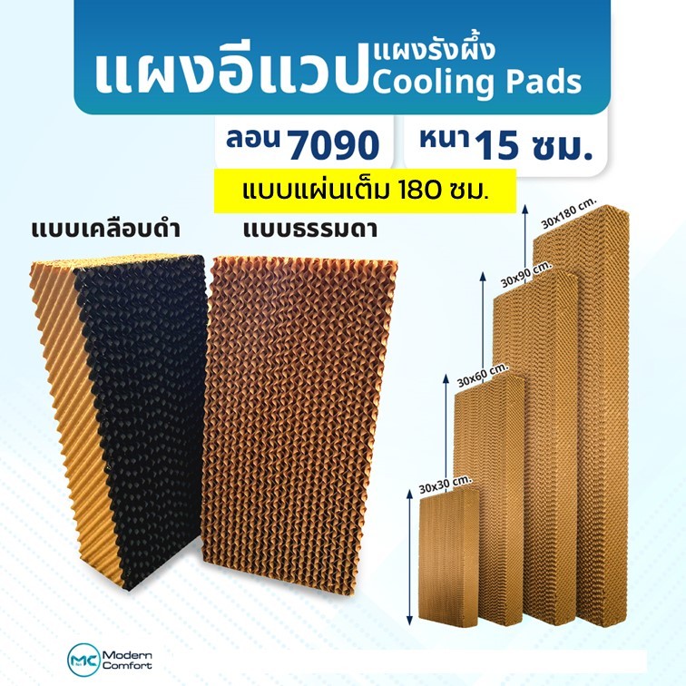 คูลลิ่งแพด กระดาษรังผึ้ง Cooling pad แผงอีแวป Celpad ลอน7090 แบบแผ่นเต็ม