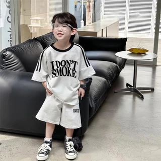 Beryl kids🌸ชุดเซทเด็กฤดูร้อน🎀เสื้อยืดแขนสั้นกางเกงขาสั้น เวอร์ชั่นเกาหลี ชุดกีฬา 2 ชิ้น ลำลองสบายๆ แฟชั่น
