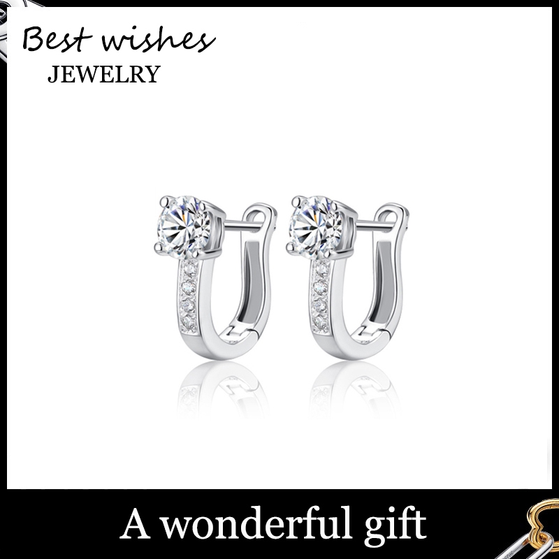 WG Jewelry ต่างหูเงิน ต่างหูแฟชั่น ต่างหูเพชร ต่างหู WG-E013 ของขวัญ